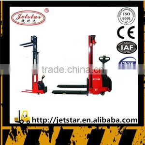 CE Certification Triple Hydraulic Electric Pallet Stacker Forklift thumbnail-1