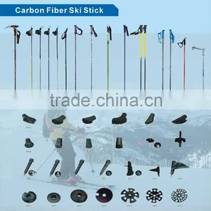 Carbon Fiber Telescopic Collapsible Lightweight Carbon Ski Poles thumbnail-1