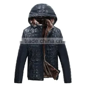 2015 Newest Business Casual Men's Thicken Lapel Sheepskin Leather Jacket thumbnail-2