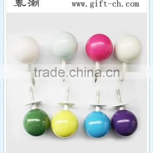 Colorful Wooden Ball Hooks for Hanging Clothes thumbnail-1