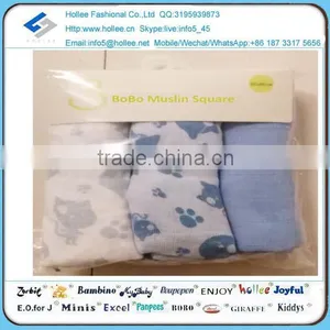 100% Cotton Printed Muslin Square Swaddle Blanket thumbnail-1
