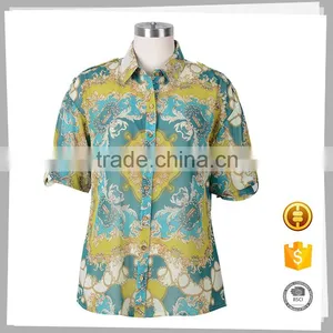 Wholesale Clothing High Quality Casual Printed Women Top thumbnail-1