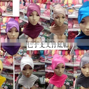 C047 New Style Both Sides Satin Crossover Ninja Inner Underscarf,full Underscarf to Cover Neck thumbnail-1