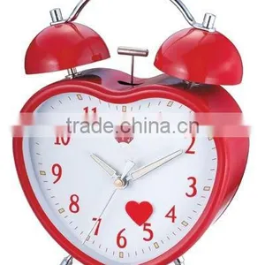 Heart Shape Metal Case Mechanical Alarm Clock, Desktop Clock, Bedside Clock, Candy Color Clock thumbnail-3