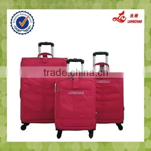 High Quality Universal Wheels New Design Carry-on Luggage Pink Nylon Luggage Set thumbnail-1