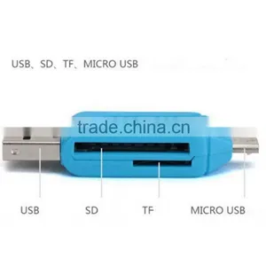 Factory Price High Speed USB 2.0 Card Reader TF T-Flash Memory Mobile Universal Micro USB OTG Card Reader for Phone PC Tablets, thumbnail-4