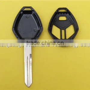 Replacement 2+1 Buttons With Logo Uncut Left Groove Blade Keyless Remote Housing Fob Key Case Shell Mistubishi Car Key thumbnail-2