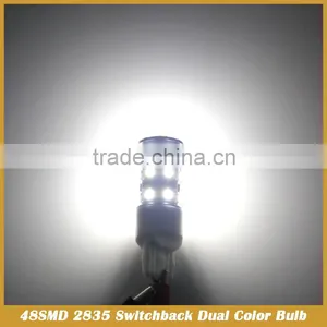 3157 48SMD 2835 LED Dual Color Switchback Turn Signal 1157 White Amber thumbnail-4