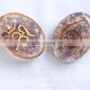 Orgone Sanskrit Crown Chakra Oval | Orgonite-Orgone Energy Crown Chakra Oval Healing | Orgone Agate Export thumbnail-1