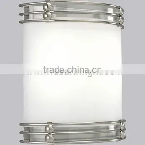 UL CUL Listed Cylinder Bathroom Wall Sconce With White Glass Shade For Hotel W80728 thumbnail-1