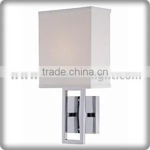 Lamp Fixture Manufactures Rectangle Hotel Wall Lamp With Fabric Lampshade W81153 thumbnail-1