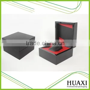 2016 High Quality OEM Custom Black Mens Wooden Watch Box thumbnail-1