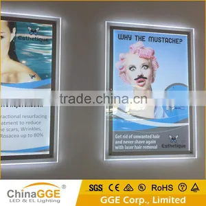 Acrylic Photo Frame LED Crystal Light Box Frameless LED Crystal Light Frame Slim LED Advertising Display Light Frame thumbnail-1
