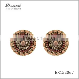 Wholesale Jewelry New Designs Ladies/Women's Ethnic Bohemian Resin Earrings Cotton Braided Dangle Earrings thumbnail-1