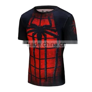 Summer Compression 3d T-shirt Superman Spiderman T Shirt Men Fashion Funny Casual Tshirt thumbnail-2