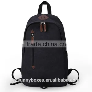 China Manufacturers Hidden Compartment Day Backpack Cotton Softback Leisure School Bag thumbnail-2