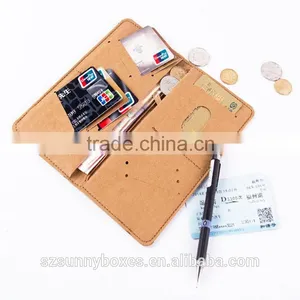 Anti-tearing Washable Kraft Paper Folding Long Wallet With Zipper thumbnail-6