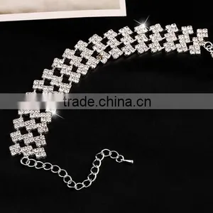 New Fashion Women Lady Gold Plated Crystal Cuff Bangle Love Heart Charm Bracelet thumbnail-1