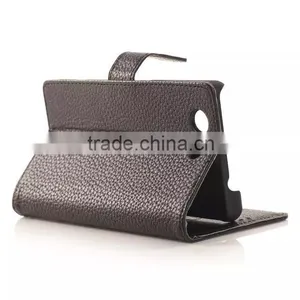 Hot Selling Red Litchi Wallet Case for Sony Xperia Z3 Mini thumbnail-4