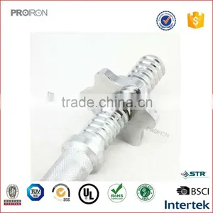 Professional Crossfit Olympic 14"Solid Steel Threaded Dumbbell Handle Bar thumbnail-2