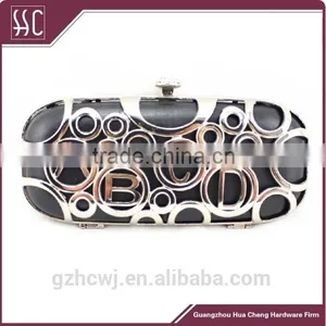 18.9*8.4cm Newest Evening Clutch Frames, Metal Clutch Frame,crystal Purse Frames With Plastic Boxes thumbnail-3