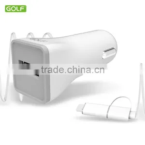 GOLF Cable Car Charger With Smart Phone 2 in 1 Cable for Mobile Cheap Price thumbnail-5