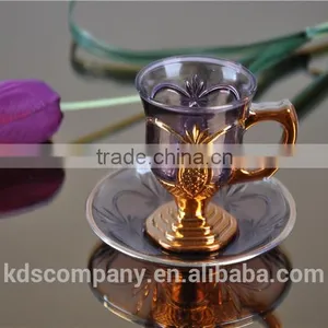Eco Friendly Gold Plated Bulk Tea Cup and Saucer Sets thumbnail-2