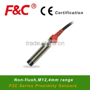 Inductive Sensor F3C-12KN04 Series, M12, Cylinder Shape Inductance Sensor, PNP/NPN, Non-flush, Can Be Customized 5v DC, PUR thumbnail-1