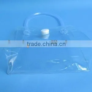 Customized Mini Plastic Travel Pocket Bag With Carrier Handle thumbnail-1