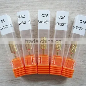 Spring Hot Tungsten Steel Grinding Head Tool Nail Drill Bit Gold Plated for Nail Art Polish Machine Nail Tools Styling Tools thumbnail-3