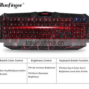 OEM USB Wired Split Keyboard With Changeable Color Backlit thumbnail-3