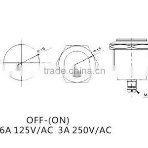 19mm Vending Machine Key Slot Machine Key Switch,12mm Electronic Key Lock Switch thumbnail-3