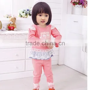 Baby Girls Fall Suit Long Sleeve New Design With Appliqued thumbnail-2