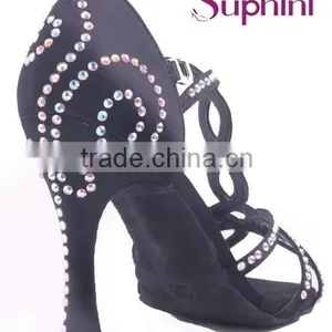Glamourous Sexy Crystal Stone Ladies High Heel Latin Salsa Dance Shoes From Suphini thumbnail-3