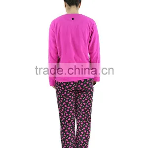 Kevince Women Polar Fleece Pyjamas Set Fusia Deer 1000pcs up OEM Factory Directly thumbnail-3