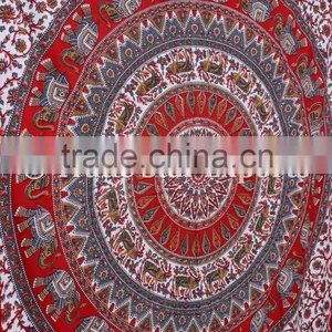 Twin Size Ombre Mandala With Elephant Wall Art Psychedelic Boho Hippie Wall Decor Tapestry thumbnail-4