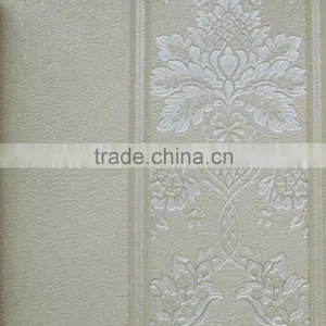 Korea PVC Wallpaper Striped and Floral Designer Wallpaper thumbnail-2