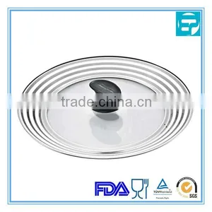 High Quality Multiply- Size Glass Lid With Steel thumbnail-1