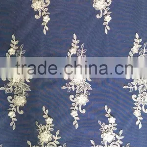 3D Embroidery Designs Lace Fabric for Wededing Dress thumbnail-1