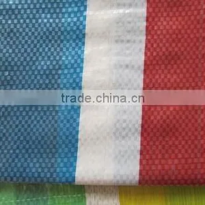 PP Woven Fabric Material (pp Laminated Fabric) With Colored Stripes thumbnail-1