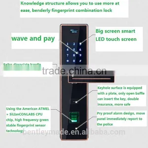 Password Fingerprint Glass Door Lock thumbnail-1