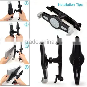 Universal Car Tablet pc Holder Headrest Mount Secure Grip Anti Shock 360 Degree Rotate Adjustable thumbnail-2