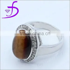 2015 New Design Ring Natural Tiger`s Eye Natural Stone Tiger`s Eye Ring thumbnail-2