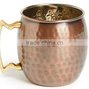 Copper Mug for Vodka and Moscow Mule Hammered Antique thumbnail-1