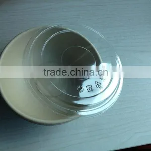 Disposable Wheat Straw Bowl With Plastic Cover thumbnail-1