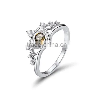 Sterling Silver Wedding Diamond Star Charm Ring for Girls thumbnail-2