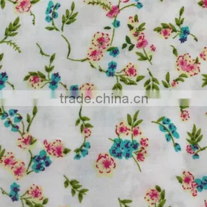 Nice Flower Design Rayon Aberrant Woven Printed Fabric Wholesale for Garments thumbnail-1