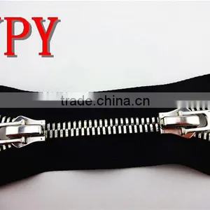 Decorative Two Way Slider Metal Zipper For Garments thumbnail-1