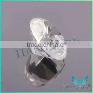 Loose Gemstone Wholesale China 12# White Color Round Shape Synthetic Sapphire Gemstone thumbnail-2