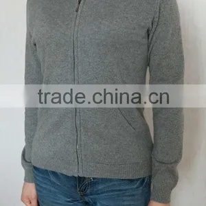 Women Fashion Pure Cashmere Cardigan thumbnail-1